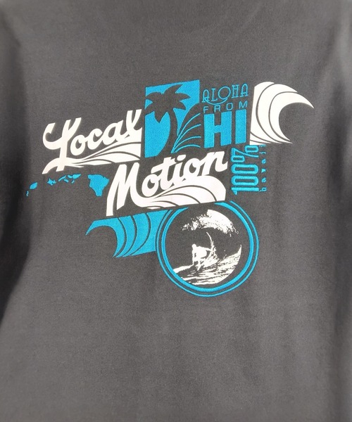 LOCALMOTION HAWAII(ローカルモーション ハワイ)の「サーフステッチ&ロゴプリントTシャツ(Tシャツ/カットソー・メンズ・ホワイト/チャコールグレー・LARGE/X-LARGE/MEDIUM/SMALL)」の7枚目の写真