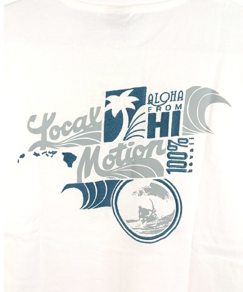 LOCALMOTION HAWAII(ローカルモーション ハワイ)の「サーフステッチ&ロゴプリントTシャツ(Tシャツ/カットソー・メンズ・ホワイト/チャコールグレー・LARGE/X-LARGE/MEDIUM/SMALL)」の10枚目の写真