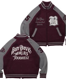 BEN DAVIS（ベンデイビス）の「【BEN DAVIS(ベンデイビス)】BALLPARK KNIT JACKET   ニット ジャケット ダブルジャガード スタジャン スタジアムジャンパー ユニセックス 秋冬（スタジャン）」