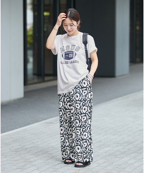 JOURNAL STANDARD（ジャーナルスタンダード）の「JS  FES PREPPY  Tシャツ（Tシャツ/カットソー・レディース・ホワイト/ボルドー/レッド・FREE）」の4枚目の写真