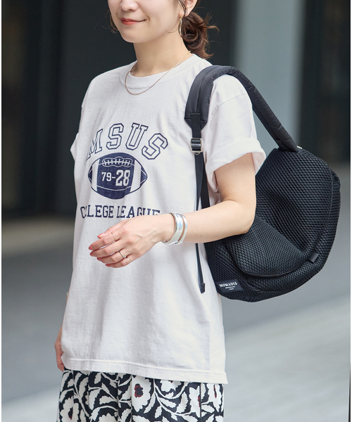 JOURNAL STANDARD（ジャーナルスタンダード）の「JS  FES PREPPY  Tシャツ（Tシャツ/カットソー・レディース・ホワイト/ボルドー/レッド・FREE）」の6枚目の写真