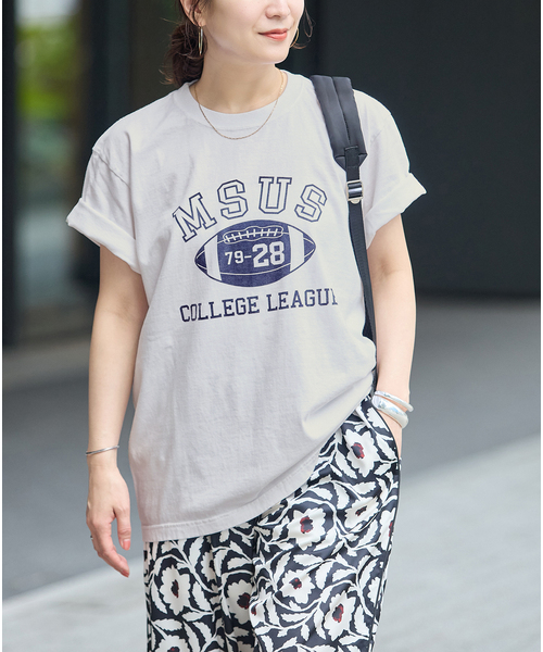JOURNAL STANDARD（ジャーナルスタンダード）の「JS  FES PREPPY  Tシャツ（Tシャツ/カットソー・レディース・ホワイト/ボルドー/レッド・FREE）」の8枚目の写真