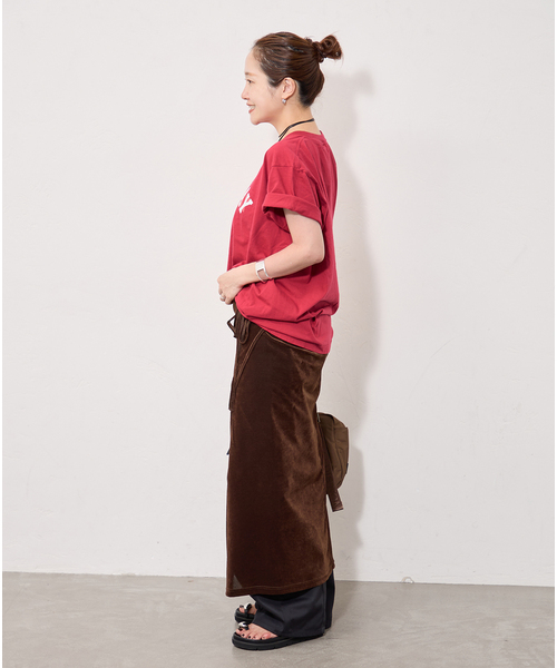 JOURNAL STANDARD（ジャーナルスタンダード）の「JS  FES PREPPY  Tシャツ（Tシャツ/カットソー・レディース・ホワイト/ボルドー/レッド・FREE）」の11枚目の写真