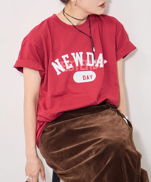 JOURNAL STANDARD（ジャーナルスタンダード）の「JS  FES PREPPY  Tシャツ（Tシャツ/カットソー・レディース・ホワイト/ボルドー/レッド・FREE）」の14枚目の写真