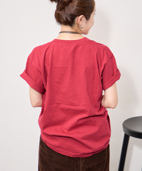 JOURNAL STANDARD（ジャーナルスタンダード）の「JS  FES PREPPY  Tシャツ（Tシャツ/カットソー・レディース・ホワイト/ボルドー/レッド・FREE）」の15枚目の写真