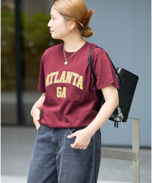JOURNAL STANDARD（ジャーナルスタンダード）の「JS  FES PREPPY  Tシャツ（Tシャツ/カットソー・レディース・ホワイト/ボルドー/レッド・FREE）」の19枚目の写真