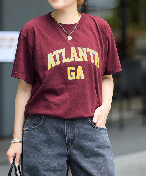 JOURNAL STANDARD（ジャーナルスタンダード）の「JS  FES PREPPY  Tシャツ（Tシャツ/カットソー・レディース・ホワイト/ボルドー/レッド・FREE）」の21枚目の写真