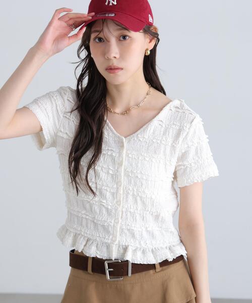 FREE'S MART(フリーズマート)の「◆前後2WAYティアードフリル半袖カットソー(Tシャツ/カットソー・レディース・ホワイト系その他2/ホワイト系その他/ホワイト・FREE)」の6枚目の写真
