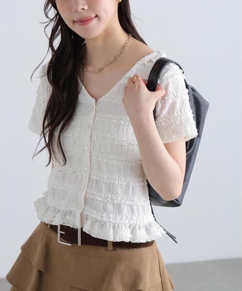 FREE'S MART(フリーズマート)の「◆前後2WAYティアードフリル半袖カットソー(Tシャツ/カットソー・レディース・ホワイト系その他2/ホワイト系その他/ホワイト・FREE)」の7枚目の写真