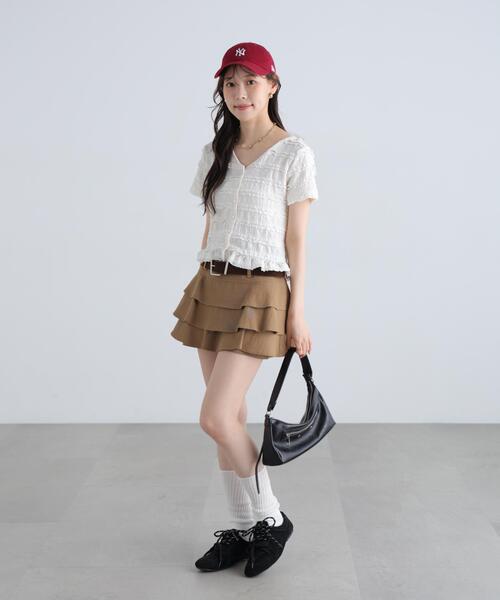 FREE'S MART(フリーズマート)の「◆前後2WAYティアードフリル半袖カットソー(Tシャツ/カットソー・レディース・ホワイト系その他2/ホワイト系その他/ホワイト・FREE)」の9枚目の写真
