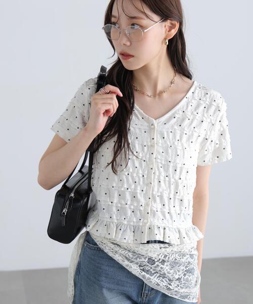 FREE'S MART(フリーズマート)の「◆前後2WAYティアードフリル半袖カットソー(Tシャツ/カットソー・レディース・ホワイト系その他2/ホワイト系その他/ホワイト・FREE)」の14枚目の写真