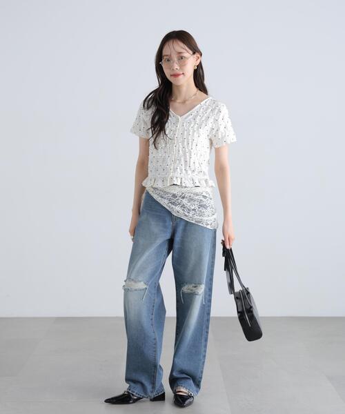 FREE'S MART(フリーズマート)の「◆前後2WAYティアードフリル半袖カットソー(Tシャツ/カットソー・レディース・ホワイト系その他2/ホワイト系その他/ホワイト・FREE)」の18枚目の写真
