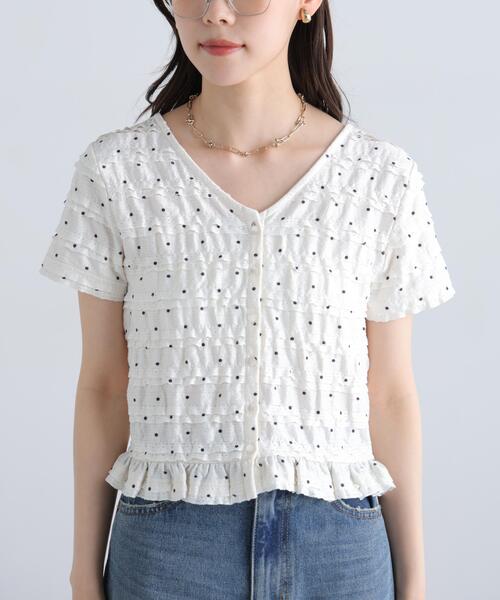 FREE'S MART(フリーズマート)の「◆前後2WAYティアードフリル半袖カットソー(Tシャツ/カットソー・レディース・ホワイト系その他2/ホワイト系その他/ホワイト・FREE)」の20枚目の写真