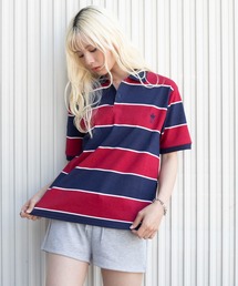 WEGO | WEGO/【26年春夏新作】ワンポイントボーダーポロシャツ(ポロシャツ)