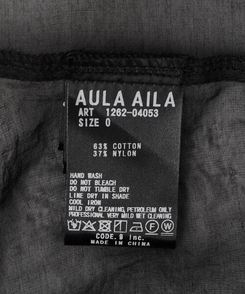 AULA AILA（アウラアイラ）の「AULA AILA（アウラ アイラ）別注ステッチポイントシアーシャツ（シャツ/ブラウス・レディース・ブラック/ベージュ・F）」の17枚目の写真