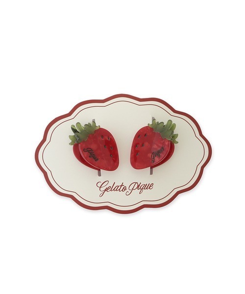 ストロベリーミニヘアクリップセット（その他ルームウェア）｜gelato