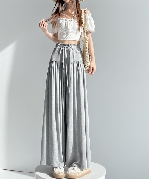 AMAJI(アマジ)の「モダール ガウチョパンツ(その他パンツ・レディース・ライトグレー/ブラック/ダークグレー・SMALL/MEDIUM/LARGE/X-LARGE)」の2枚目の写真