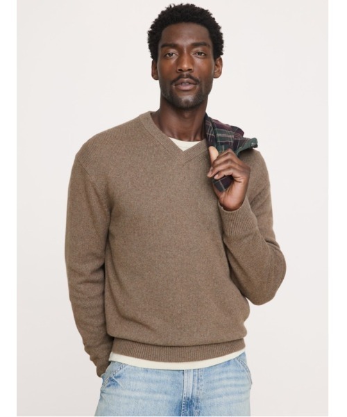 Banana Republic(バナナリパブリック)の「コットン カシミヤ Vネックセーター(ニット/セーター・メンズ・チャコールグレー/ネイビー/ベージュ・XL/L/M/S)」の2枚目の写真
