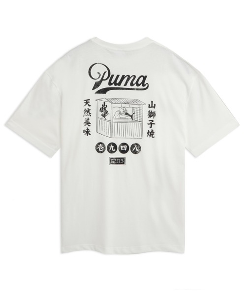 PUMA(プーマ)の「PUMA プーマ メンズ スーベニア キャット タイヤキ 半袖 Tシャツ(Tシャツ/カットソー・メンズ・ブラック/ホワイト・LARGE/XX-LARGE/MEDIUM/SMALL/X-LARGE/X-SMALL)」の2枚目の写真