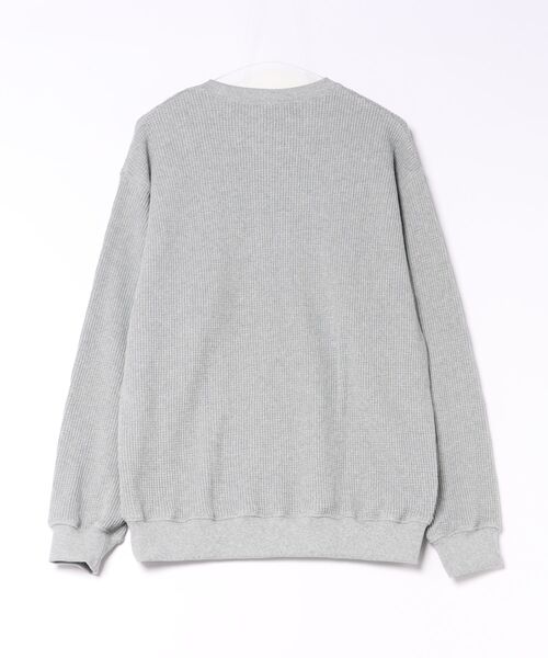 ADPOSION(アドポーション)の「【SEABEES/シービーズ】THERMAL WAFFLE CREWNECK T-SHIRT / サーマルワッフルクルーネックTシャツ(Tシャツ/カットソー・メンズ・グレー/アイボリー/チャコールグレー/ブラック/スモークピンク・LARGE/MEDIUM/SMALL)」の6枚目の写真
