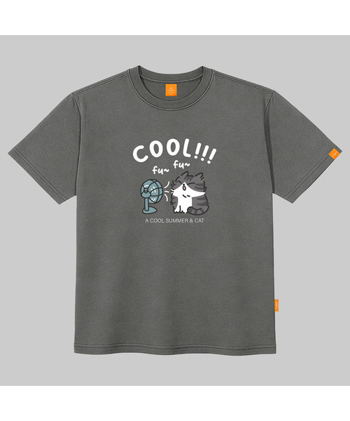 LLAMO(エラモ)の「COOLキャット 半袖Tシャツ 男女共用 ビッグサイズ(Tシャツ/カットソー・メンズ・ダークインディゴブルー/ホワイト/ブラック/チャコールグレー・2XL/LARGE/3XL/X-LARGE/4XL/MEDIUM/SMALL)」の1枚目の写真