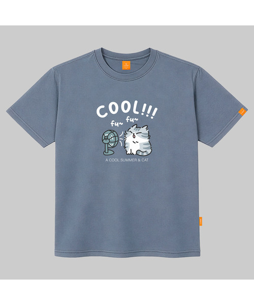 LLAMO(エラモ)の「COOLキャット 半袖Tシャツ 男女共用 ビッグサイズ(Tシャツ/カットソー・メンズ・ダークインディゴブルー/ホワイト/ブラック/チャコールグレー・2XL/LARGE/3XL/X-LARGE/4XL/MEDIUM/SMALL)」の4枚目の写真