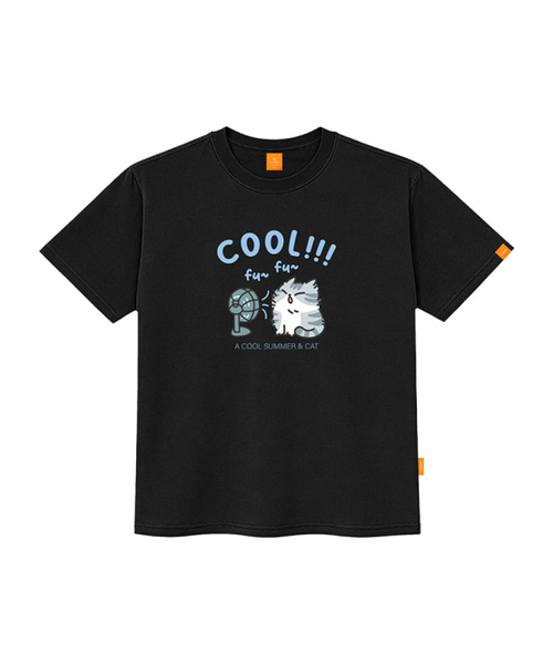 LLAMO(エラモ)の「COOLキャット 半袖Tシャツ 男女共用 ビッグサイズ(Tシャツ/カットソー・メンズ・ダークインディゴブルー/ホワイト/ブラック/チャコールグレー・2XL/LARGE/3XL/X-LARGE/4XL/MEDIUM/SMALL)」の5枚目の写真