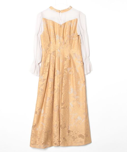 TRUDEA（トルディア）の「ジャガードドレス（ドレス・レディース・イエロー/ベージュ・MEDIUM）」の3枚目の写真
