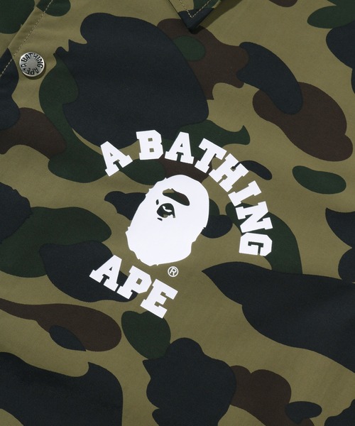 A BATHING APE（アベイシングエイプ）の「1ST CAMO COLLEGE COACH JACKET（ミリタリージャケット・メンズ・イエロー/グリーン・SMALL/X-LARGE/LARGE/MEDIUM/XX-LARGE）」の5枚目の写真