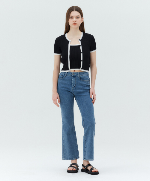 MIND BRIDGE WOMEN（マインドブリッジウーマン）の「[W]ドゥグッド_ブーツカットデニムパンツ MYDP3212（デニムパンツ・レディース・ブルー・55/66）」の2枚目の写真