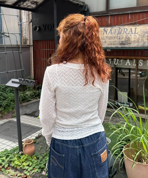 CIAOPANIC（チャオパニック）の「チョーカーデザインレーストップス（Tシャツ/カットソー・レディース・アイボリー/ブラック/ホワイト・ONE SIZE）」の8枚目の写真