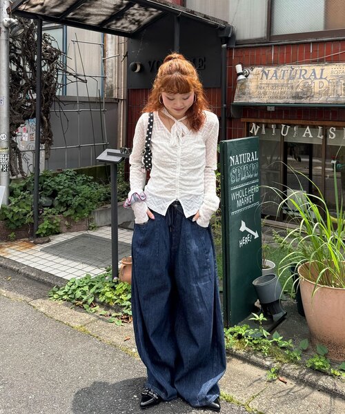 CIAOPANIC（チャオパニック）の「チョーカーデザインレーストップス（Tシャツ/カットソー・レディース・アイボリー/ブラック/ホワイト・ONE SIZE）」の9枚目の写真