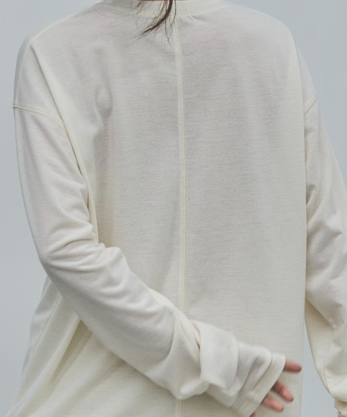 feepur(フェピュール)の「セミシアーオーバーロンTee(Tシャツ/カットソー・レディース・チャコールグレー/アイボリー/グレー・MEDIUM)」の19枚目の写真