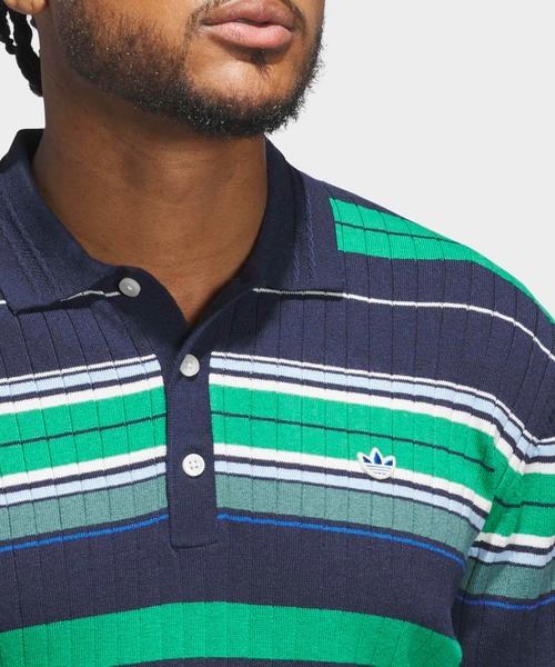 adidas(アディダス)の「オリジナルスゴルフ Originals ニット ポロ【adidas Golf/アディダスゴルフ】(スウェット・メンズ・ネイビー・MEDIUM/SMALL/X-LARGE/XX-LARGE/3XL/LARGE)」の5枚目の写真