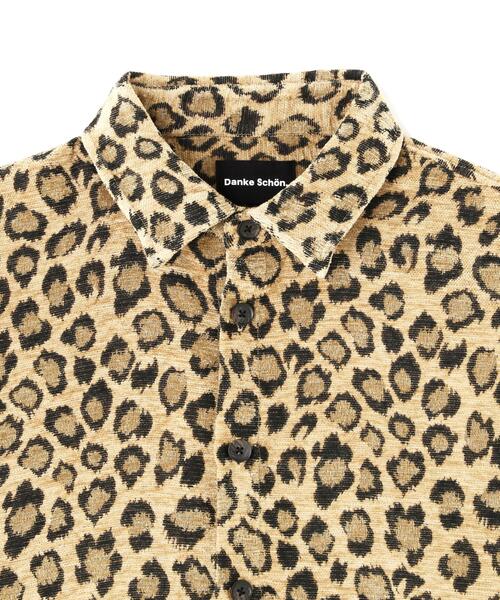 DANKE SCHON（ダンケシェーン）の「DankeSchon/ダンケシェーン/LEOPARD CHENILLE SHIRTS（シャツ/ブラウス・レディース・ベージュ/ブラック・F）」の6枚目の写真