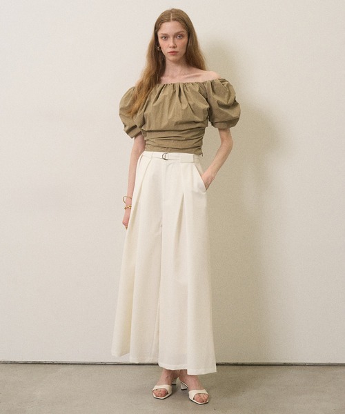 MIELI INVARIANT(ミエリインヴァリアント)の「Cloud Opera Blouse(シャツ/ブラウス・レディース・ホワイト/ブラック/グレイッシュベージュ・FREE)」の18枚目の写真