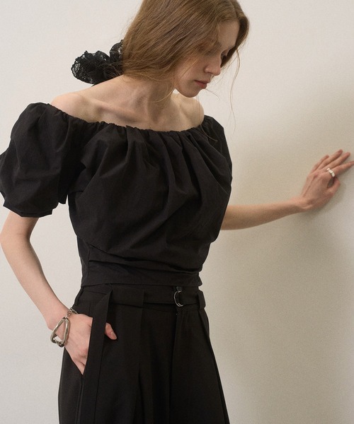 MIELI INVARIANT(ミエリインヴァリアント)の「Cloud Opera Blouse(シャツ/ブラウス・レディース・ホワイト/ブラック/グレイッシュベージュ・FREE)」の12枚目の写真