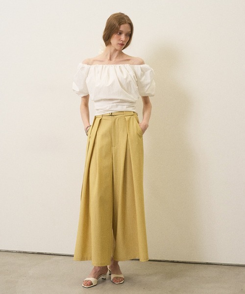 MIELI INVARIANT(ミエリインヴァリアント)の「Cloud Opera Blouse(シャツ/ブラウス・レディース・ホワイト/ブラック/グレイッシュベージュ・FREE)」の10枚目の写真