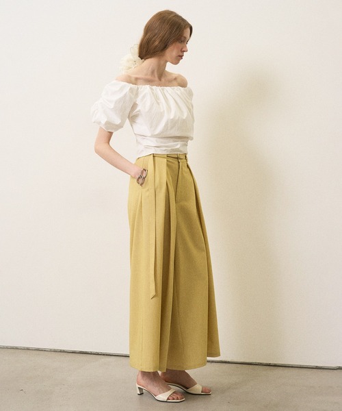 MIELI INVARIANT(ミエリインヴァリアント)の「Cloud Opera Blouse(シャツ/ブラウス・レディース・ホワイト/ブラック/グレイッシュベージュ・FREE)」の11枚目の写真