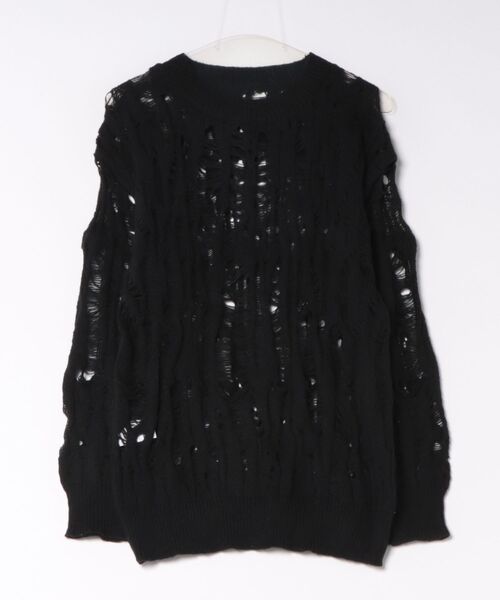 Burner(バーナー)の「【Cr+ov(クローヴ)】ポリエステル ニット/セーター cro-knit-2-31【RBTS】(ニット/セーター・メンズ・ブラック・2XL/X-LARGE/LARGE)」の1枚目の写真