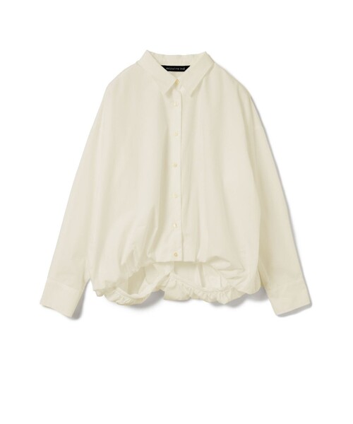 mizuiroind(ミズイロインド)の「mizuiro ind ロングスリーブバルーンシャツ(シャツ/ブラウス・レディース・ブラック/チャコールグレー/グレー/ベージュ/オフホワイト/アイボリー/ブラウン/ブルー・FREE)」の2枚目の写真