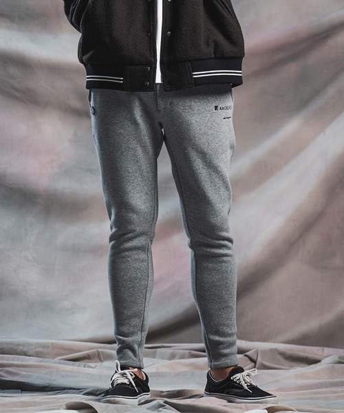 ANGENEHM(アンゲネーム)の「mp15296-Cardboard Knit Slim-Fit Pants タイトフィットパンツ(AG07-022acg)(スウェットパンツ・メンズ・チャコール/ブラック/ミックスグレー・S/M/L)」の7枚目の写真