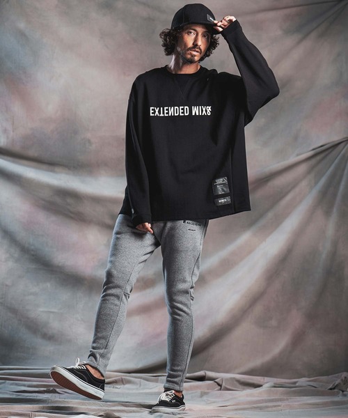 ANGENEHM(アンゲネーム)の「mp15296-Cardboard Knit Slim-Fit Pants タイトフィットパンツ(AG07-022acg)(スウェットパンツ・メンズ・チャコール/ブラック/ミックスグレー・S/M/L)」の4枚目の写真