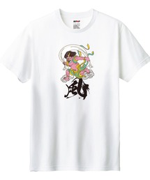 NIPOP（ニポップ） 半袖Tシャツ 風神 和 イラスト プリント インバウンド お土産 トップス カットソー メンズ ユニセックス