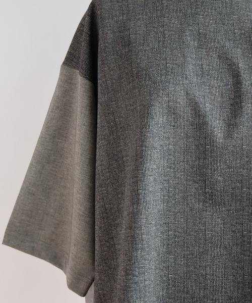 etre relie(エトレリー)の「グレンチェックTシャツ(Tシャツ/カットソー・レディース・グレー/チャコールグレー・MEDIUM)」の9枚目の写真