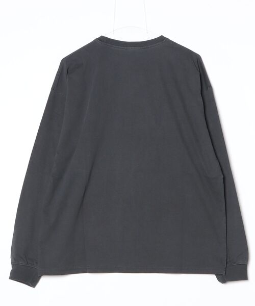 E-COME（イーカム）の「DMP-LST02  PIGMENT LONG SLEEVE TEE KERMIT（Tシャツ/カットソー・メンズ・ブラック・L/XL/M）」の2枚目の写真