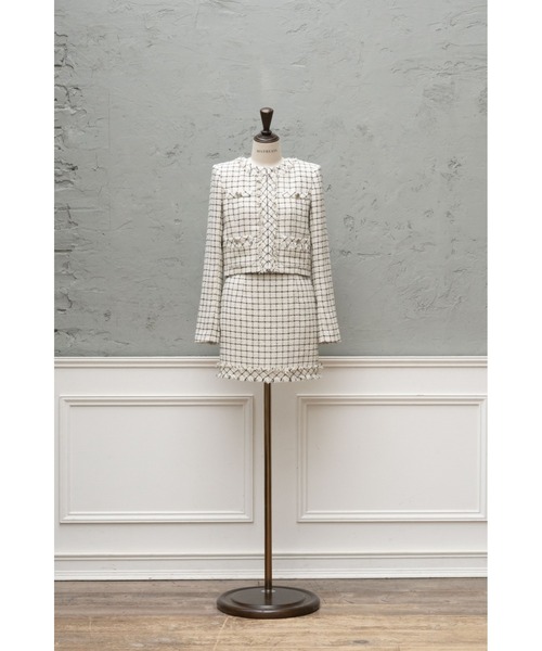MISTREASS(ミストレアス)の「Summer Tweed Jacket & MiniSkirt Set(セットアップ・レディース・オフホワイト・FREE)」の8枚目の写真
