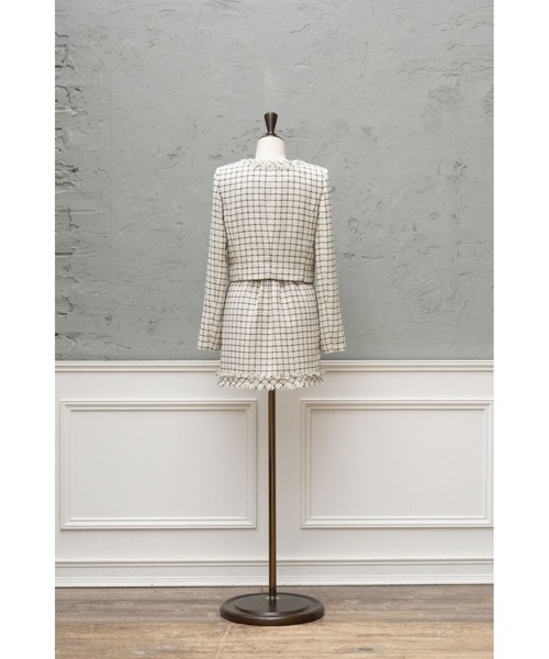 MISTREASS(ミストレアス)の「Summer Tweed Jacket & MiniSkirt Set(セットアップ・レディース・オフホワイト・FREE)」の9枚目の写真