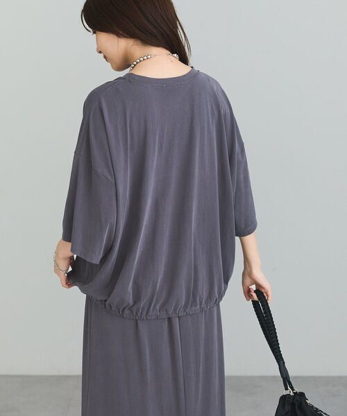 Green Parks(グリーンパークス)の「サンドウォッシュ加工とろみカットプルオーバー(Tシャツ/カットソー・レディース・グレー/ブラウン/ブラック・FREE)」の4枚目の写真