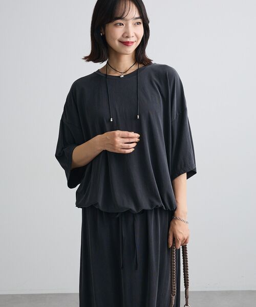 Green Parks(グリーンパークス)の「サンドウォッシュ加工とろみカットプルオーバー(Tシャツ/カットソー・レディース・グレー/ブラウン/ブラック・FREE)」の12枚目の写真